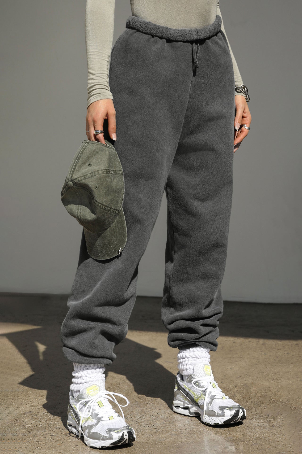 Mid-Rise Jogger Pant with Zippers at Ankles