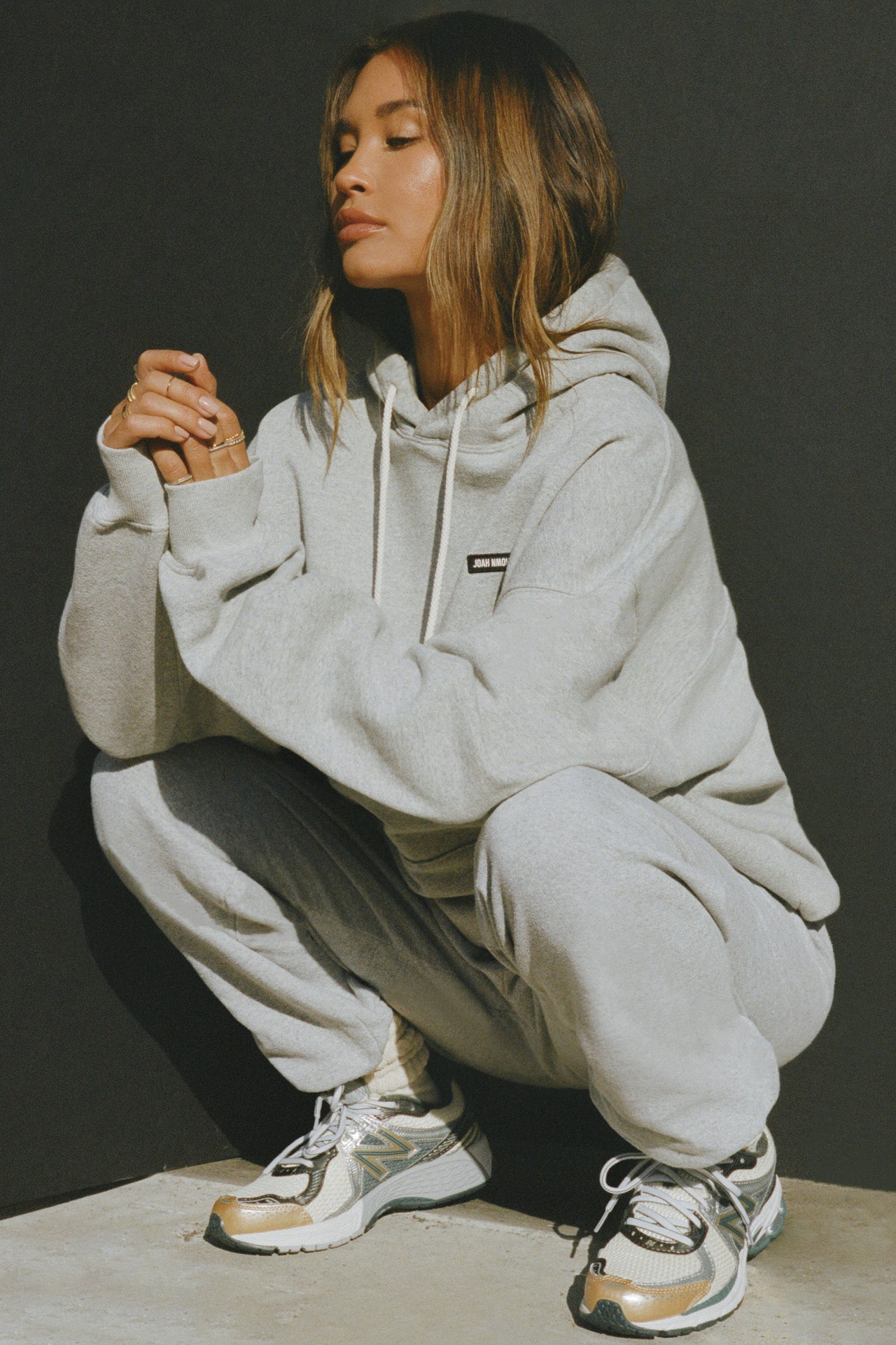 Oversized Pullover Hoodie -Classic Grey French Terry w/ Logo – JOAH BROWN®