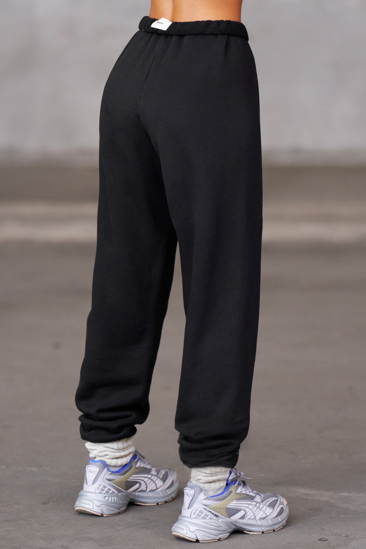 Womens black oversized joggers sale